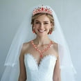 thumbnail image 6 of Tiaras and Crowns Jewelry Set for Women Tiaras Earrings and Necklace for Wedding Rhinestone Crystal Bridal Jewelry Sets for Costume Birthday Party Prom Gifts, 6 of 6