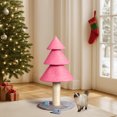 thumbnail image 4 of ZephyPaws 32in Christmas Tree Cat Scratching Post,Natural Sisal Rope Cat Tower to Satisfy Cats’ Claw Instincts,Christmas Decor Sisal Rope Cat Toys for Kitty and Adult Cats,Pink, 4 of 8
