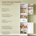 thumbnail image 2 of TEENFON 67" Tall Kitchen Pantry Cabinet with Barn Doors, Drawer & Adjustable Shelves, Farmhouse Food Storage Organizer for Kitchen, White, 2 of 7