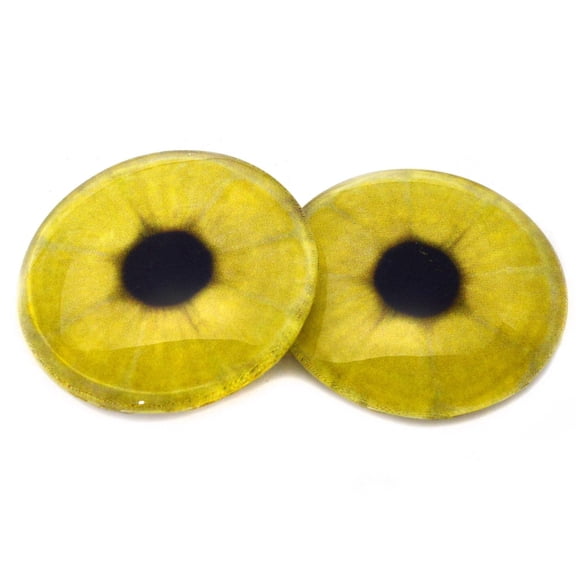 Lemon Slice Yellow Glass Eyes