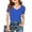 Blue894, variant on Child T-Shirts Girls Short Sleeve Ribbed V Neck T Shirt Comfortable Casual Tops For Big Kids And Tweens Soft Breathable Daily Wear Lovely Tee