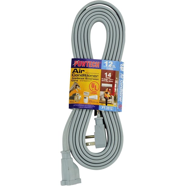 PowTech 12 Foot Air Conditioner and Appliance Extension Cord UL Listed