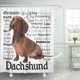 thumbnail image 1 of ABPHQTO Rasgos de perro Dachshund Pet Breed Hound Weiner Cortina de ducha 150x180 cm, 1 of 1