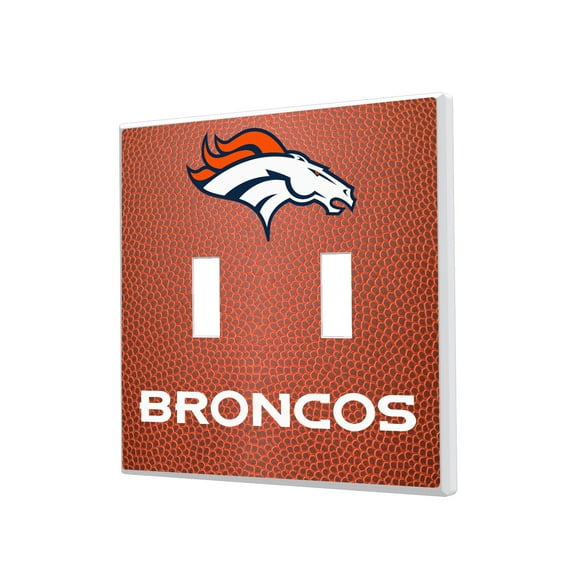 Denver Broncos Football Design Double Toggle Light Switch Plate