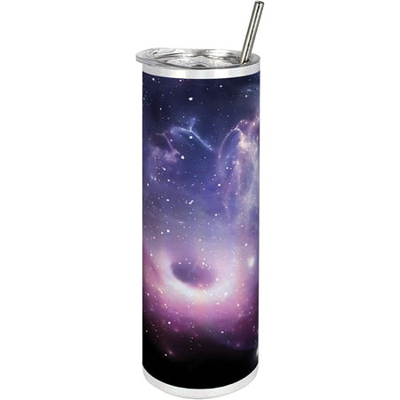 

Athenstics Outer Space 20 Oz Skinny Tumbler Black Hole in the Nebula Gas Cloud in Outer Space Universe Astro Solar System Leak-Proof Straw Lid and Brush Vacuum Insulated for Outdoor Use Navy Purple