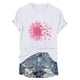 thumbnail image 4 of Blusas de Manga Corta para las Mujeres Divertida Impresión Cuello Redondo Camiseta Vintage, Blusas de Primavera para las Mujeres, 4 of 4