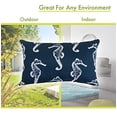 thumbnail image 4 of Cheval de Mer Bleu Petit Oreiller 12x20, 4 of 6
