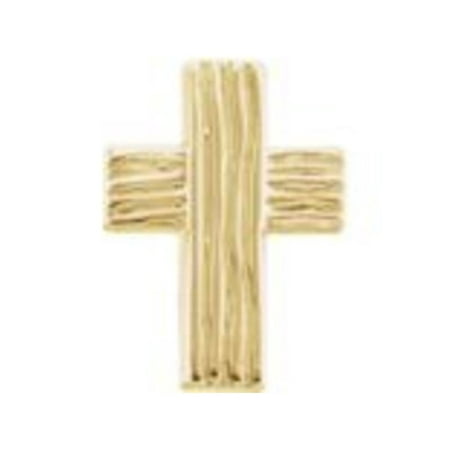 The Rugged Cross Lapel Pin in 14k Yellow Gold