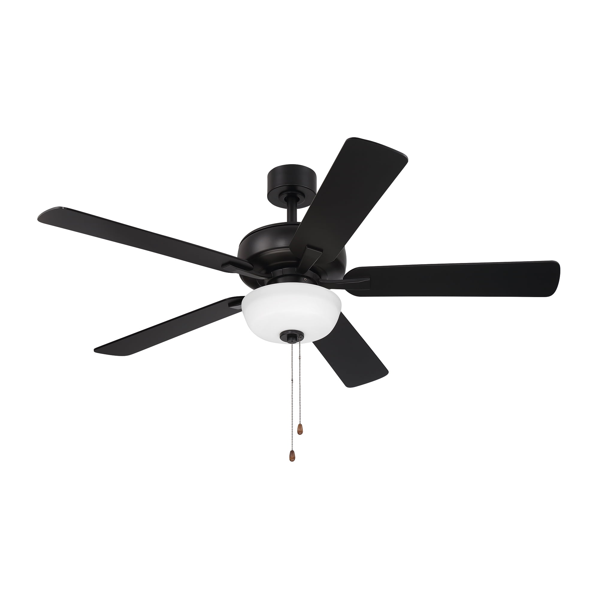 Gallant 52 in. Indoor/Covered Outdoor Matte Black Standard Mount Ceiling Fan with Light Kit and Pull Chain Control