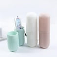 thumbnail image 2 of Shengshi Travel Toothbrush Case and Carrier,Portable Business Trips Wash Cup Holder Organizer for Trips and Daily Use Gray, 2 of 10