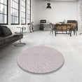 thumbnail image 4 of Ahgly Company Machine Washable Indoor Round Transitional Platinum Gray Area Rugs, 4' Round, 4 of 7