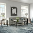 thumbnail image 3 of Evelyn&Zoe Hera 20" Wide Square Side Table with Mirror Shelf, Blackened Bronze, 3 of 8