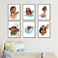 thumbnail image 3 of Ocean Princess  Moanaa Watercolor Posters - Set of 6 (8" x 10") Anime Cartoon Wall Art Game Room Decor For Kids - Nursery, Bathroom, Playroom Decor (UNFRAMED), 3 of 5
