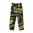 thumbnail image 6 of Uemuo Mardi Gras3 Pattern Men's Wide Leg Palazzo Lounge Pants with Pockets Light Weight Loose Comfy Casual Pajama Pants-X-Large, 6 of 9