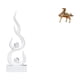 thumbnail image 1 of Figura de caballo de resina con llama abstracta, escultura de fuego moderna, artesanía para patio, oficina, estantería, adorno de caballo vintage, reg, 1 of 8