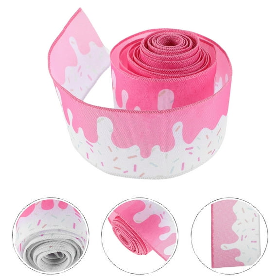 AURARMLET Balloon Ribbon Pink Polyester Baby Shower Supplies Family 1Set