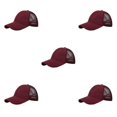 thumbnail image 2 of Thinsony 1/2/3/5 Stylish And Comfortable Baseball Cap - Adjustable Strap And Sun Protection Breathable Hats For Women CC636-2wine red 5PCS, 2 of 6