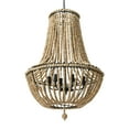 thumbnail image 4 of Storied Home Draped Wood Bead Chandelier - 24.4"L x 24.4"W x 32.3"H Natural Painted, 4 of 5