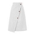 thumbnail image 2 of Vedolay Summer Skirts Women's 2023 Summer Plaid Elastic High Waist Flowy A Line Maxi Skirt with Pockets,White L, 2 of 4