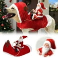 thumbnail image 1 of Pet Clothes Santa Riding Festive Outfit Holiday Apparel for Small Medium Large Puppies, 1 of 5