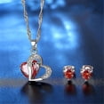 thumbnail image 4 of Ensemble Collier et Boucles d'Oreilles de Mariée en Zircon, 4 of 5