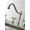 thumbnail image 4 of Kingston Brass KB1798BEXLS Essex Double-Handle 3-Hole Widespread Kitchen Faucet in Brushed Nickel, 4 of 8