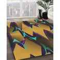thumbnail image 3 of Ahgly Company Machine Washable Indoor Rectangle Transitional Brass Green Area Rugs, 7' x 9', 3 of 7