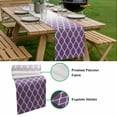thumbnail image 5 of Purple Ombre Stripe Table Runner - 120 Inch Long, Kitchen Dining Table Runner Dresser Scarves, Modern Abstract Art Gradient Striped Farmhouse Decor for Coffee Tables Wedding Party Banquet, 5 of 8