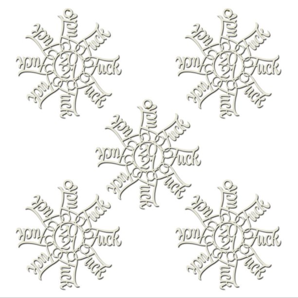 Adornos Navideños De Madera Diseño De Copo De Nieve Colgantes De Madera Para Decoración De Árbol De Navidad 5 Uds Methold HA042650-02