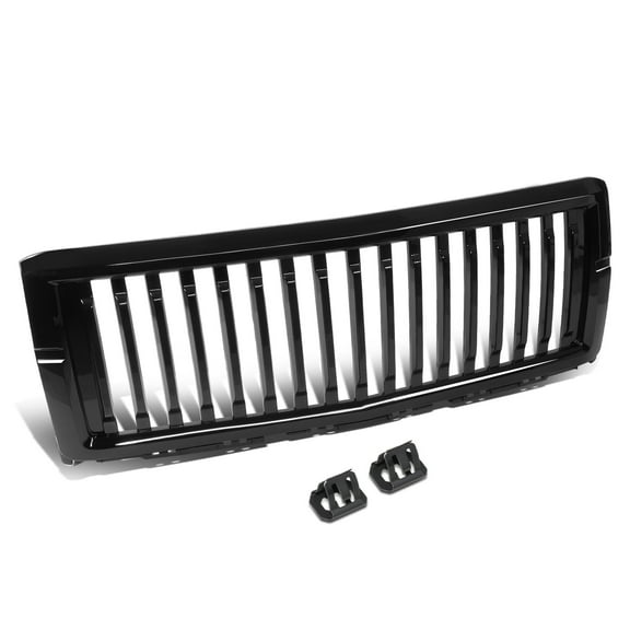DNA Motoring GRF-OH-004-T3 For 2014-2015 Chevy Silverado 1500 Glossy Vertical Slat Front Bumper Hood Grille