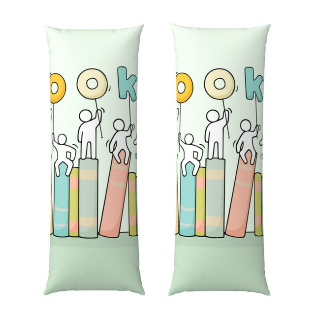Balery Books Funda Protectora para Almohada Corporal de Algodón Hipoalergénico con Cierre(55 x 21 pulgadas), Almohadas No Incluidas