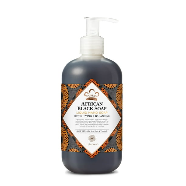 Hoge blootstelling Vermaken Rode datum Nubian Heritage African Black Soap Liquid Hand Soap 12 oz - Walmart.com