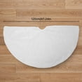 thumbnail image 3 of Premium Faux Rabbit Fur Christmas Tree Skirt - 90cm White Soft Plush Double-Layer Design with Slit & Sticky Closure, Reusable Xmas Decoration for Home/Office/Party, Machine Washable & Foldable, 3 of 7