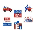 thumbnail image 3 of 4th of July Decor, Fourth Of July Layered Tray Decoration Patriotic Truck Star Stripes Wooden Logo Fourth Of July Decoration, Patriotic Decorations, 3 of 5