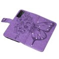 thumbnail image 3 of SaniMore Case for Samsung Galaxy S23 (6.1" 2023), PU Leather Luxury Embossed Butterfly Glitter Diamond [Wrist Strap & Card Slots & Flip Kickstand] Full-body Shockproof Wallet Cover For S23,Lightpurple, 3 of 3