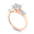 thumbnail image 2 of 2 ctw 3 Stone Anniversary Ring for Women | Round Cut Moissanite | Hyperallergenic Solid 18K Rose Gold, 2 of 5