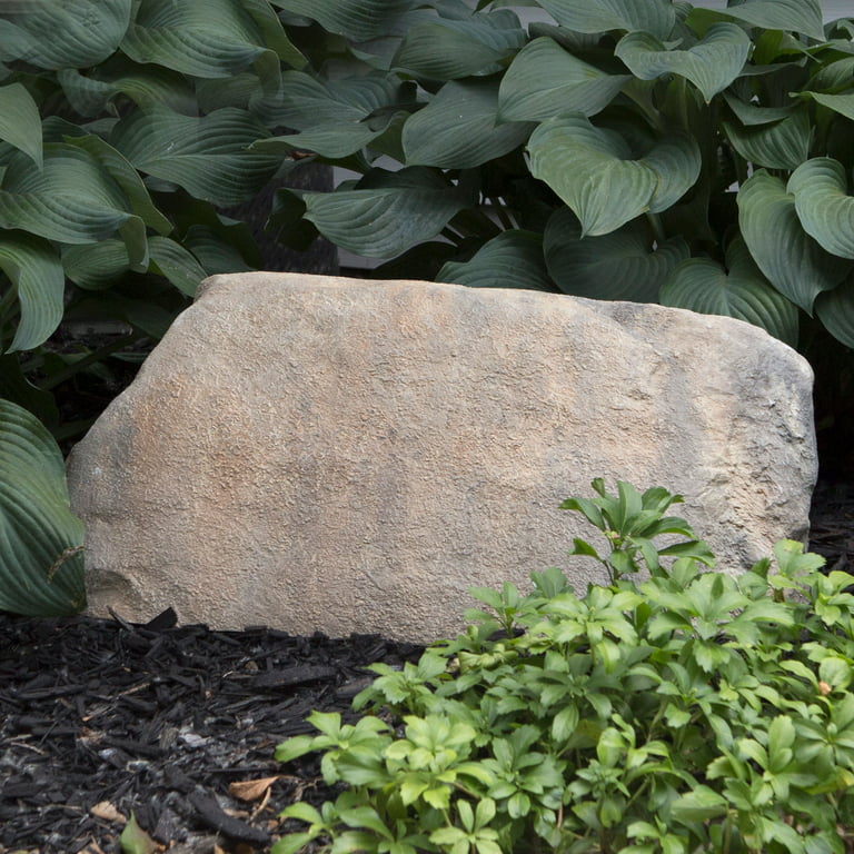 Outdoor Essentials Outdoor Faux Rock Cover - for Landscaping, Yard Décor, &  Gardens - Water-Proof, Lightweight, Wind-Resistant, Tan, X-Large