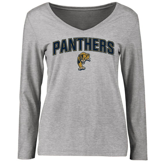Women's Ash FIU Panthers Proud Mascot Long Sleeve T-Shirt