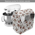 thumbnail image 2 of Christmas Stand Mixer Cover, Winter Season Harvest Holly Berries Vintage Floral Composition Ornate Leaves, Kitchen Appliance Organizer Bag Cover with Pockets, 5 Quarts, Scarlet Brown, by Ambesonne, 2 of 4