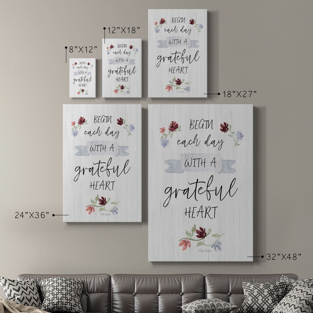 Grateful Heart Premium Gallery Wrapped Canvas - Ready to Hang