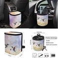 thumbnail image 4 of KUIFORTI Hummingbird Print Car Seat Covers Full Set 15 Piece Seat Covers Steering Wheel Cover Seat belt Cover Pad Cup Coasters Car Trash Bag Car Storage Box Rear View Mirror Cover Keychain, 4 of 5