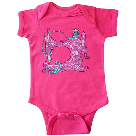 

Inktastic Stylized VIntage Sewing Machine in Pink Gift Baby Boy or Baby Girl Bodysuit