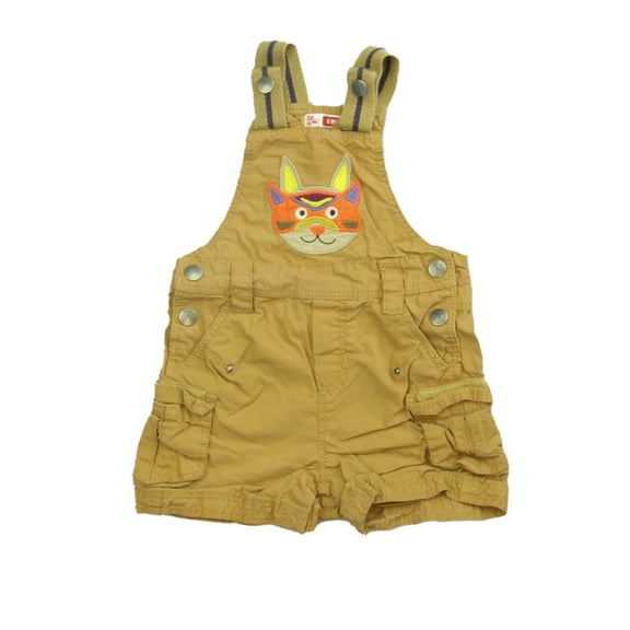 Pre-owned: DPAm Boys Khaki Overall Shorts size: 6 Months (Good)