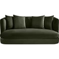 thumbnail image 3 of Meridian Furniture Alder Green Velvet Loveseat, 3 of 17