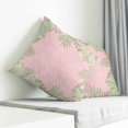 thumbnail image 3 of Pink Leaves Pillow Covers 18x18 Inch Decorative Throw Pillow Cover, Green Summer Botanical Pastoral Sofa Pillowcases Accent Cushion Case Home Decor Bedroom Living Room, 3 of 6