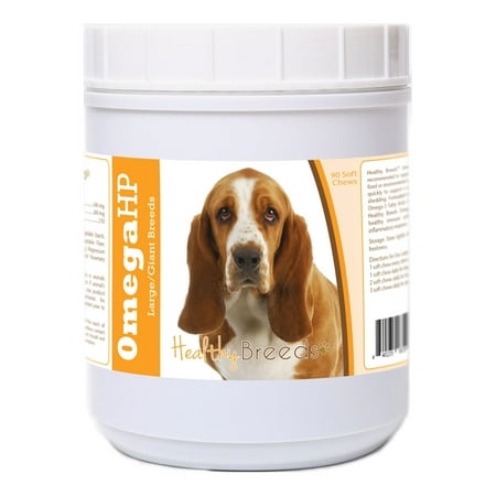 UPC: 0840235187295 | Healthy Breeds Basset Hound Omega HP Fatty Acid Skin and Coat Support Soft Chews