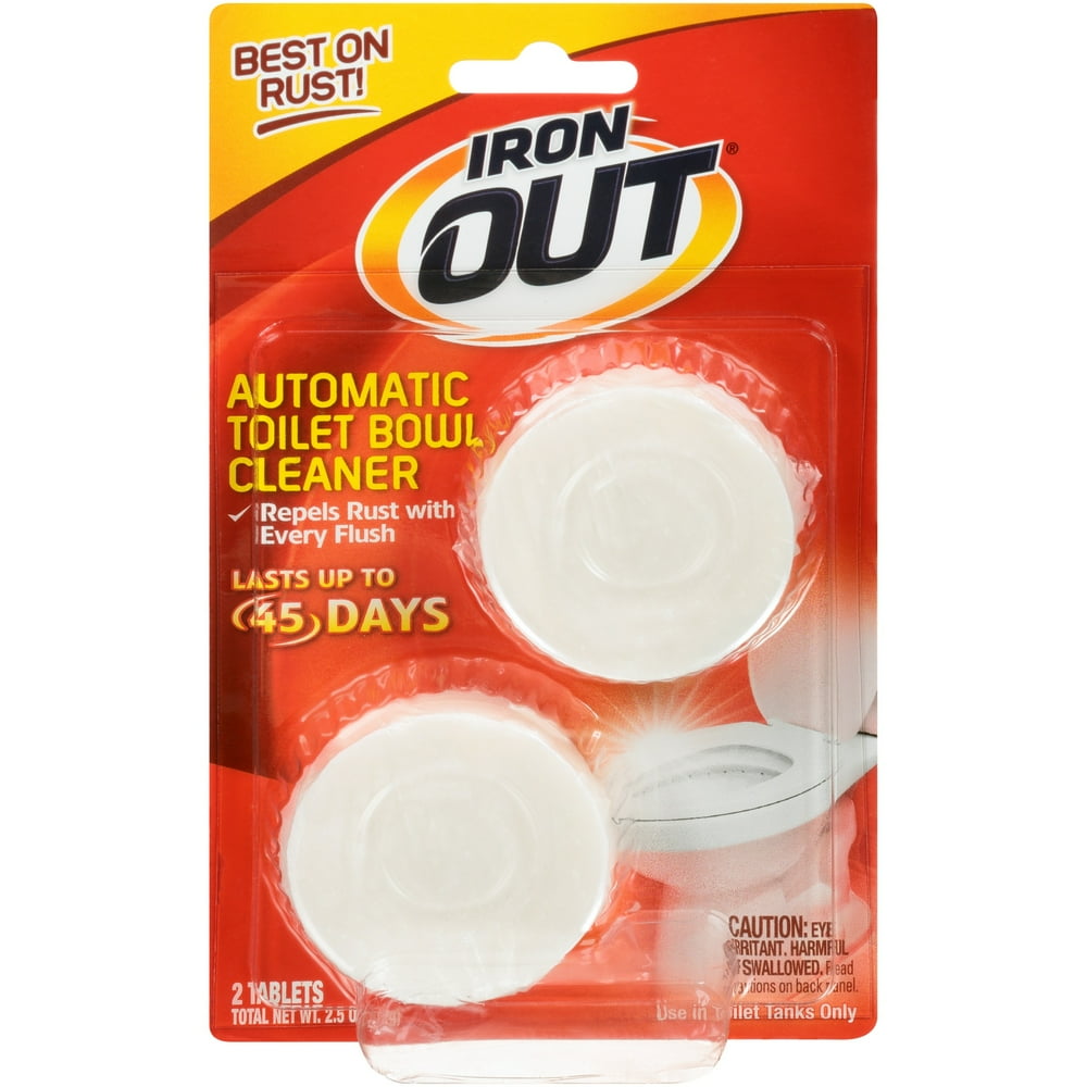 IRON OUT AT12T Toilet Bowl Cleaner, 2.1 oz, PK 2