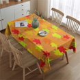 thumbnail image 2 of Thanksgiving Day Tablecloth Waterproof Spillproof Tablecolths Table Covers Autumn Maple Leaf Table Cloths for Dining Kitchen Restaurant Birthday Rectangle,60x84inch, 2 of 5