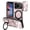 Pink, variant on Heavy Duty Case For iPhone 17 Pro Max 6.9 inch, Camera Lens Sliding Cover With Hidden Bracket Magnetic Car Mount Holder, Rugged PC TPU Hybrid Military Grade Shockproof Lens Protection Case,Blue
