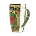 thumbnail image 2 of Wales Porcelain Coffee Mug - Welsh Red Dragon Porcelain Cup with Irish Celtic Knots Design, Made of New Bone China 400ml/14fl oz, 2 of 5
